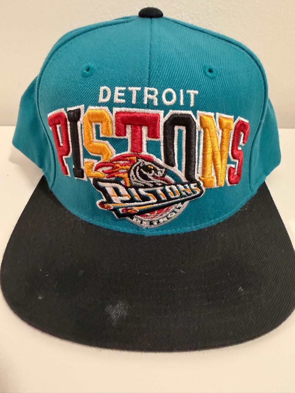Mitchell & Ness Teal and Black Snapback Hat Interior View